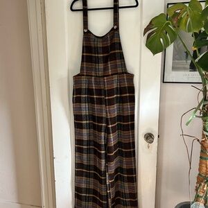 Plaid overalls